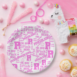 PINK EVERYTHING  PAPER PLATE