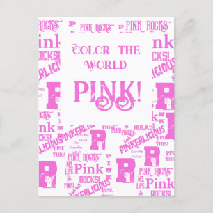 PINK EVERYTHING POSTCARD