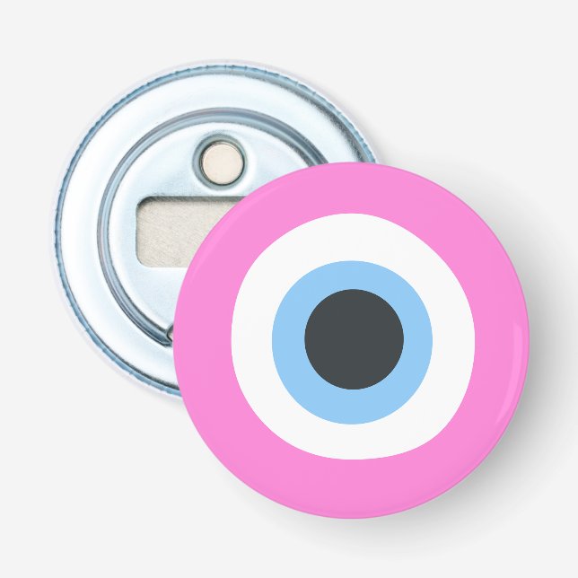 pink evil eye bottle opener  (Front)