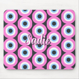 pink evil eye customisable mouse pad