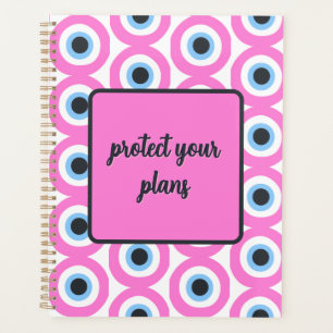 pink evil eye customisable planner 🧿
