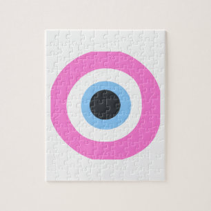 pink evil eye jigsaw puzzle