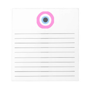 pink evil eye notepad