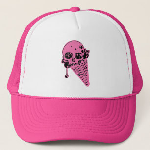 Pink Evil Ice Cream Cone Trucker Hat