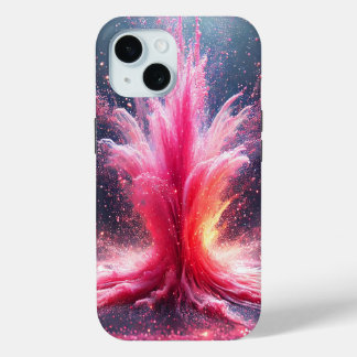 Pink explosion iPhone 15 case