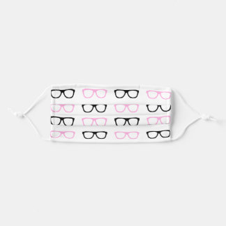 pink eye glasses cloth face mask