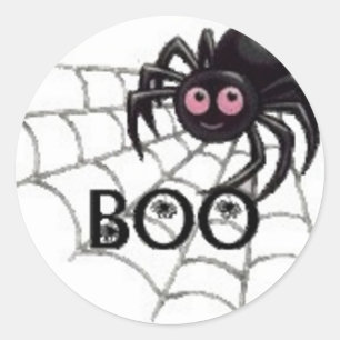 Pink-Eyed Spider Halloween Sticker