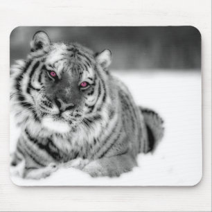 Pink Eyed Tiger Mouse Pad