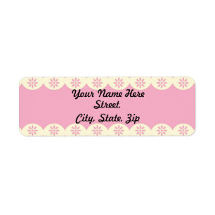 Pink Eyelet Background Return Address Sticker