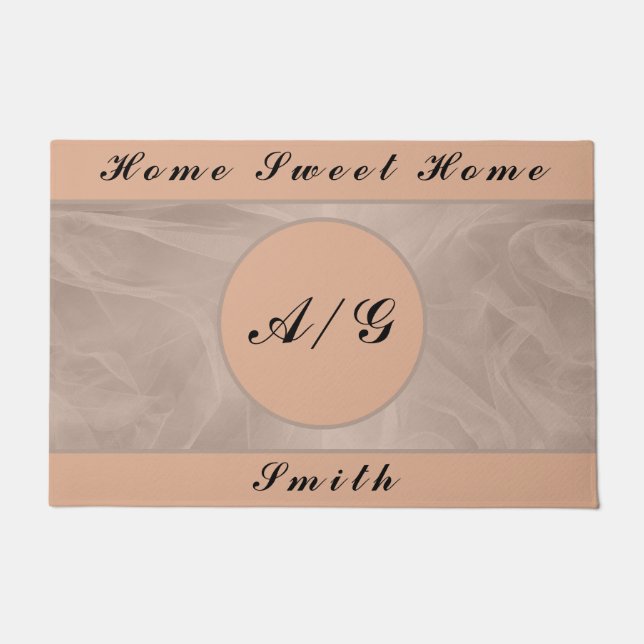 Pink Fabric Textured Print - Any colour Doormat (Front)