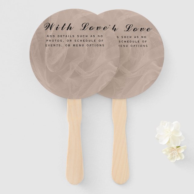 Pink Fabric Textured Print - Any colour Hand Fan (Front and Back)