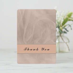 Pink fabric textured print-any colour thank you card