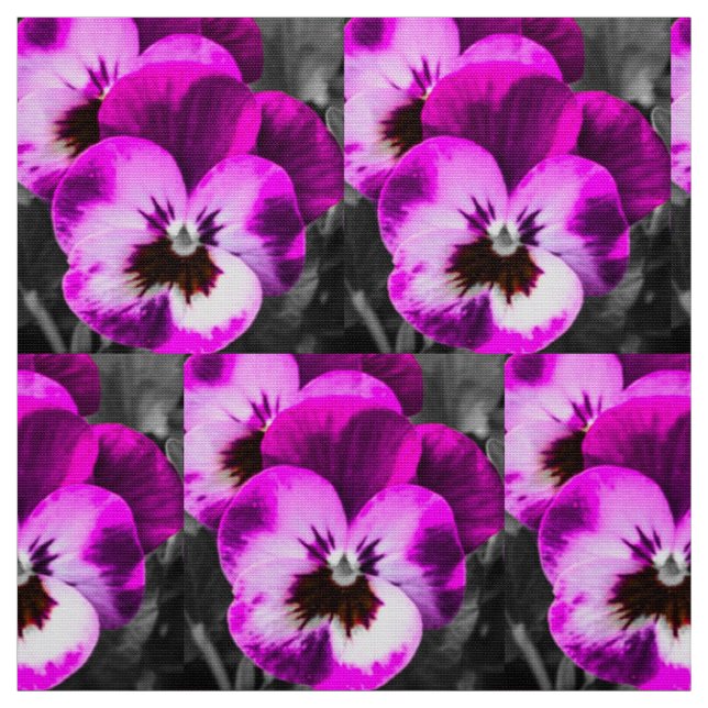 Pink Fabulous Pansy Fabric (Swatch)