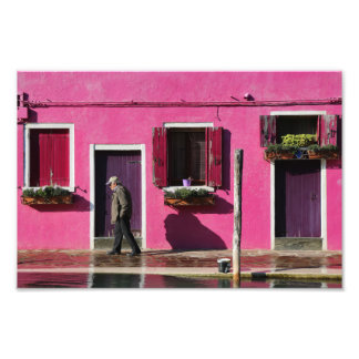 Pink Facade, Burano Islands Photo Print