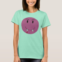 Pink Face With Vampire Fangs T-Shirt