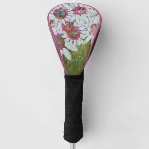 Pink Faces by Lydias Art Sangria Golf Head Cover