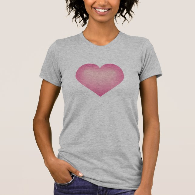 Pink Fade Heart T-Shirt (Front)