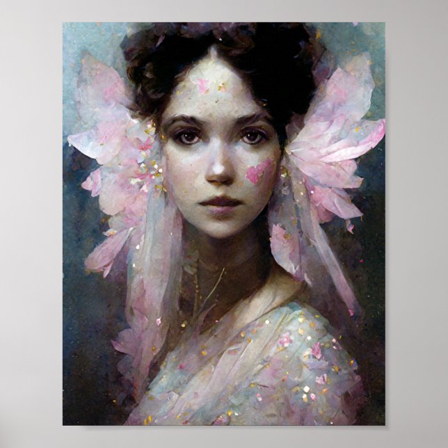 Pink Fae 3 Fantasy Art Poster (Front)