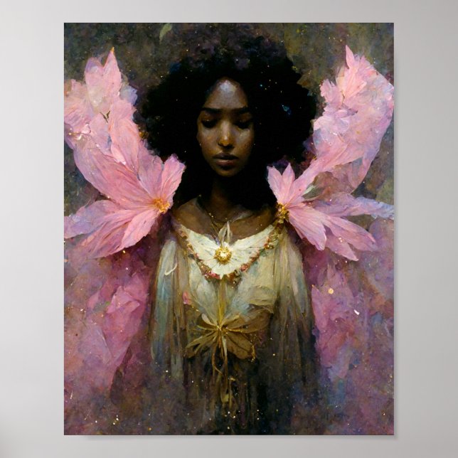 Pink Fae 8 Fantasy Art Poster (Front)