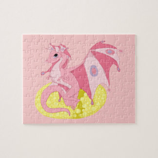 Pink Fae Dragon Hatchling Jigsaw Puzzle