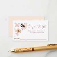 Pink Fairies Baby Shower Diaper Raffle