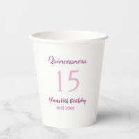 Pink fairy 15th birthday simple moder quinceanera 
