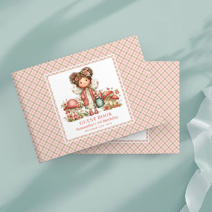 Pink Fairy 2nd Birthday Blush Flowers Guest Book