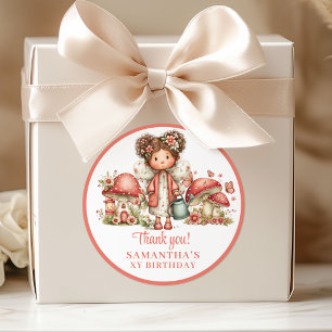 Pink Fairy 2nd Birthday Blush Flowers Party Labels