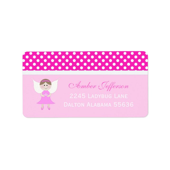 Pink Fairy Address Labels (Front)