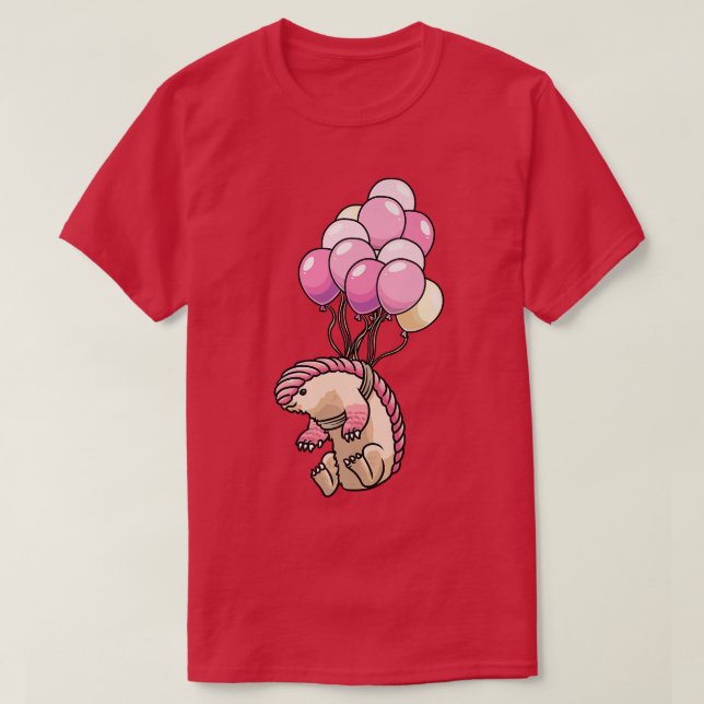 Pink Fairy Armadillo Ballon Pichiciego Funny Armad T-Shirt (Design Front)