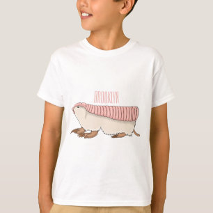 Pink fairy armadillo cartoon illustration T-Shirt