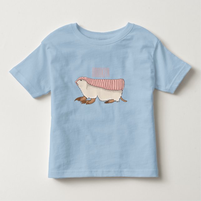 Pink fairy armadillo cartoon illustration toddler T-Shirt (Front)