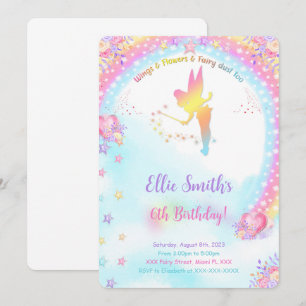Pink Fairy Birthday Invitation