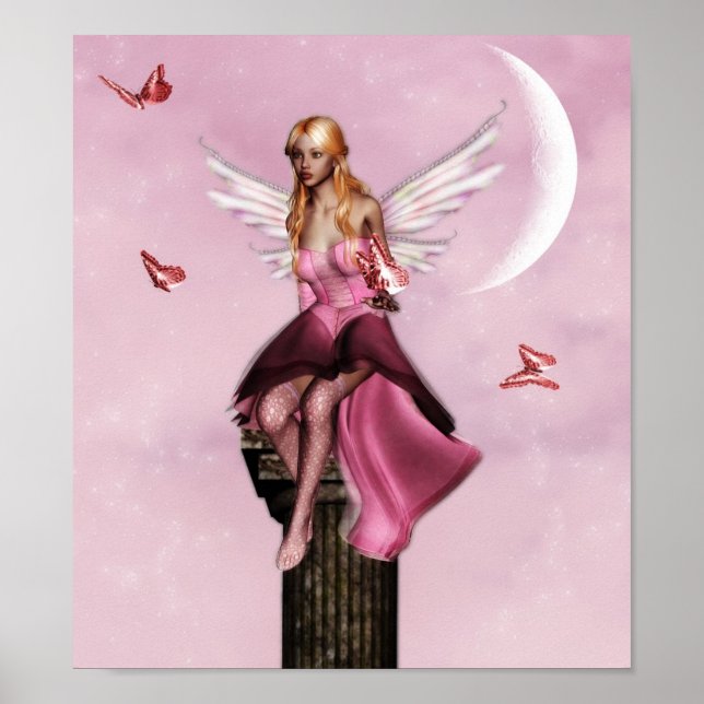 Pink fairy fantasy Poster (Front)
