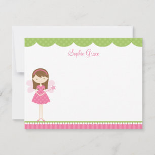 Pink Fairy Flat Note Card