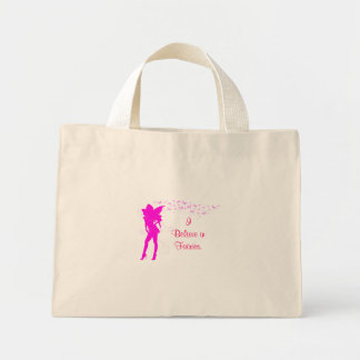 Pink fairy, I Believe in Fairies tote bag