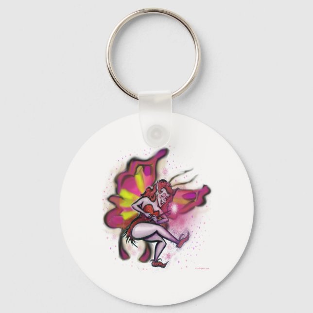 Pink Fairy Key Ring (Front)