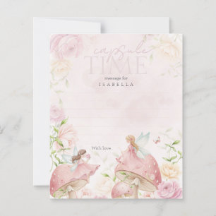 Pink Fairy Mushroom Floral Birthday Time Capsule