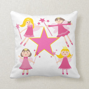 Pink Fairy Princesses Pillow