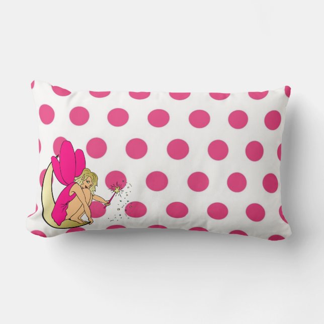 Pink Fairy Throw Pillow (Front)