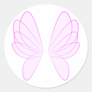 Pink Fairy Wings Stickers