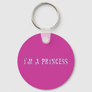 PINK FAIRYTALE IM A PRINCESS SAYING COMMENT ATTITU KEY RING