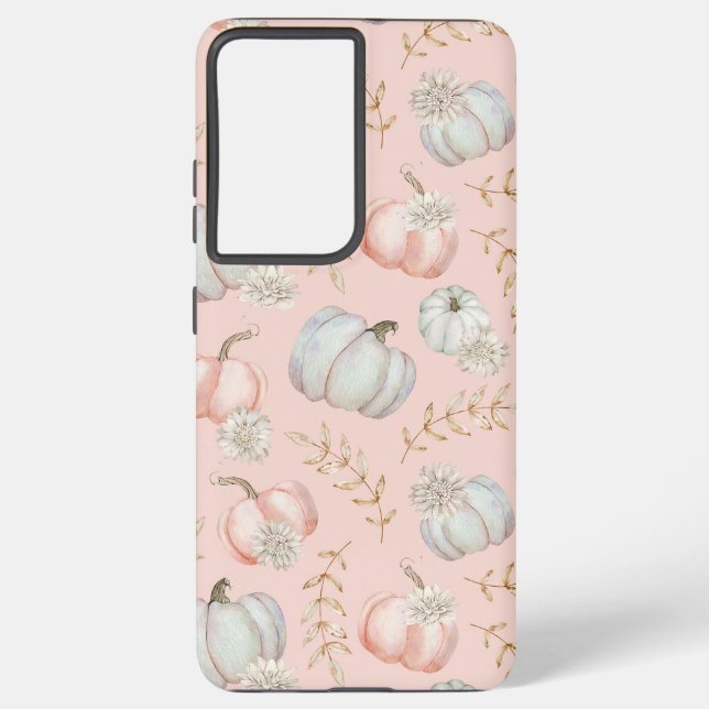 Pink Fall Coquette Styled Samsung Phone Case (Back)
