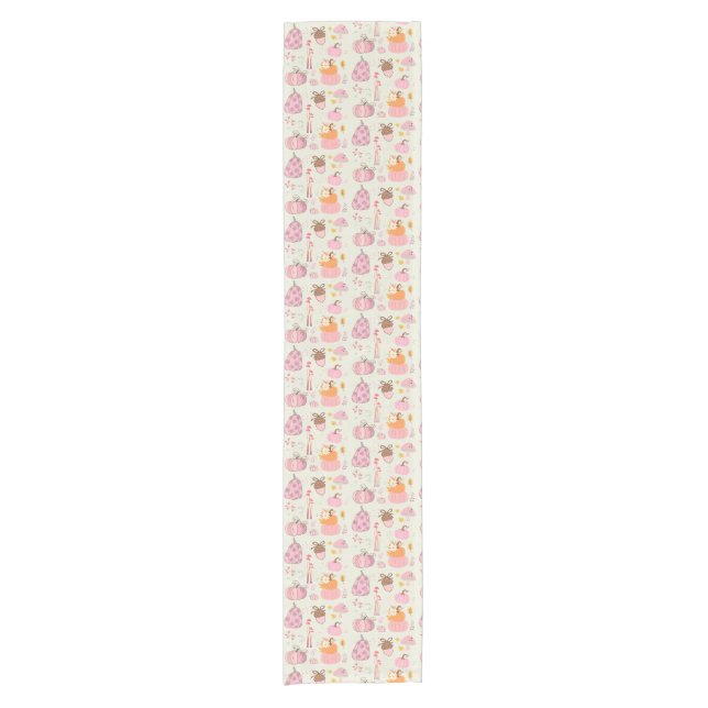 Pink Fall Short Table Runner (Front)