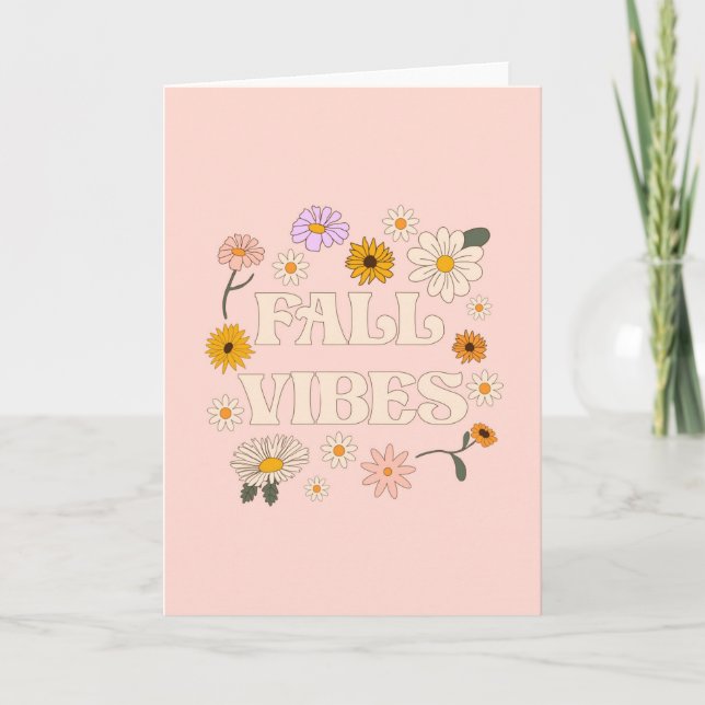 Pink Fall Vibes Card (Front)