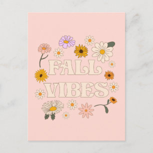 Pink Fall Vibes Postcard