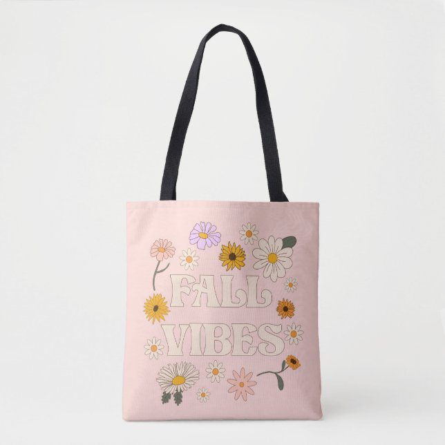 Pink Fall Vibes Tote Bag (Front)