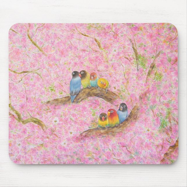 Pink Family Bliss Mouse Pad (Front)