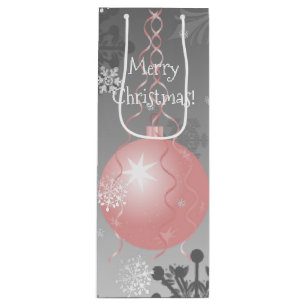Pink Fancy Christmas Ornament Gift Bag