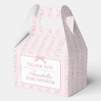 Pink Fancy Floral Baby Shower Gable Favor